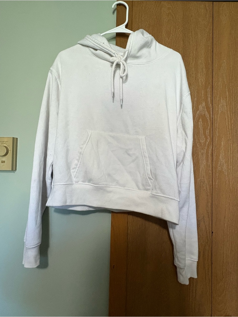 White Women's Cropped Hoodie